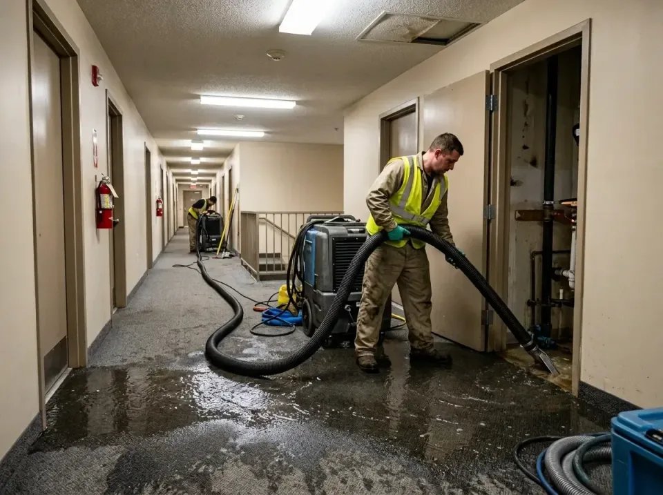 multi-unit-apartment-hallway-f-005 — frequently asked questions, Emergency Burst Pipe Water Extraction & Removal in Lakesite…